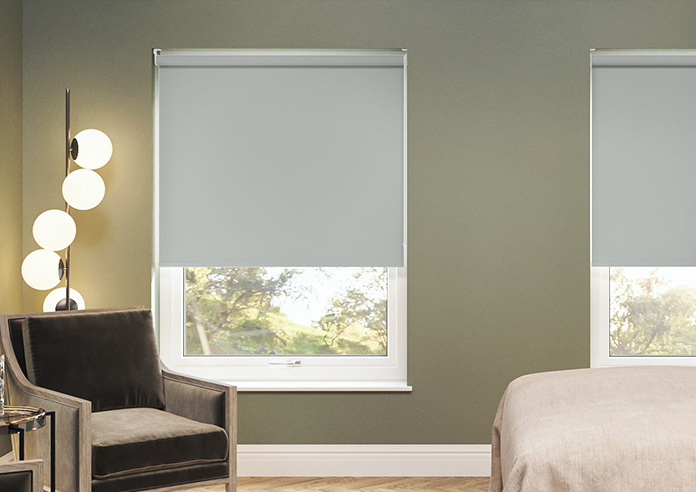 Trinity (FR Blackout), Heron Grey - Twist&Fit Roller Blind - Image 3